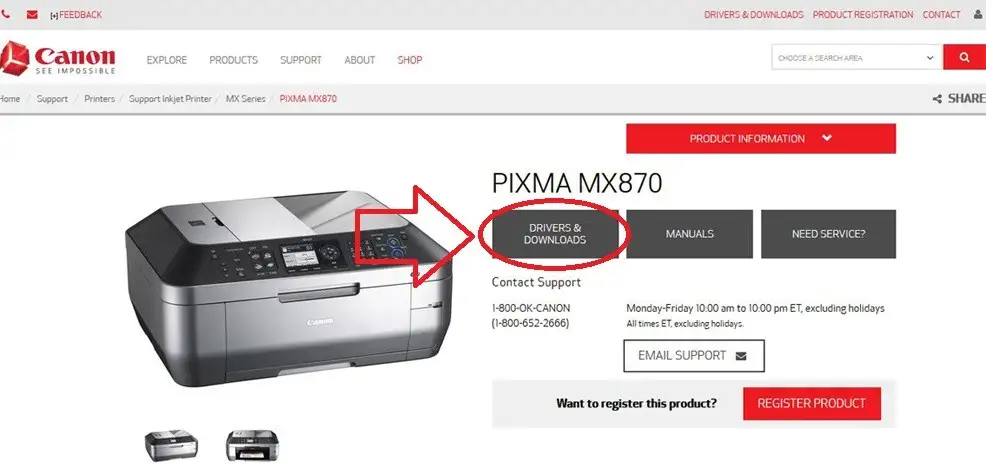 canon mx870 scanner not working